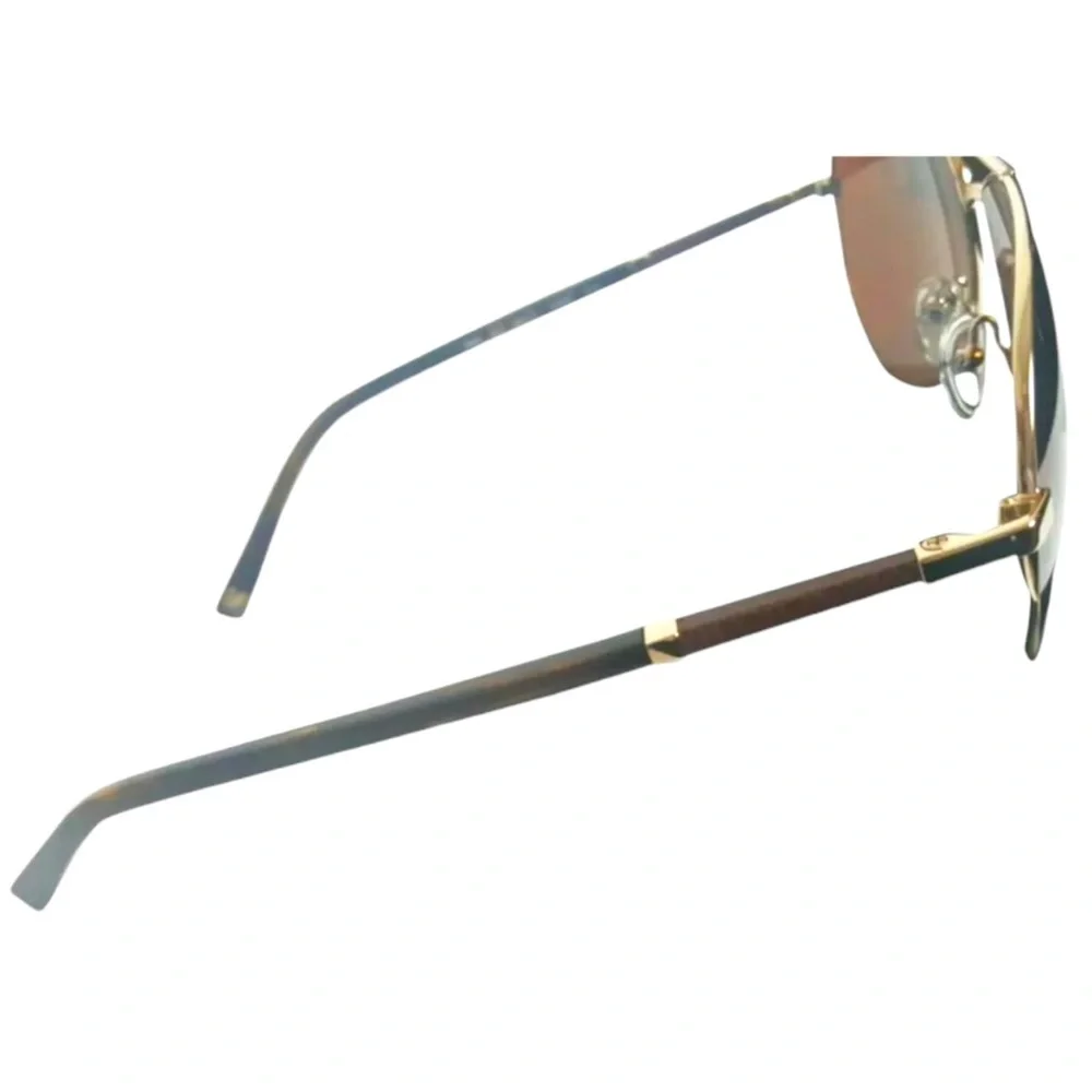 $140 Ted Baker Aviator Sunglasses Gold Frame Brown Lens w Case 62-13-140 mm
